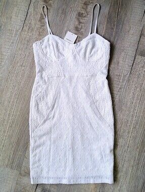 Forever 21 White Lace Bustier Mini Dress